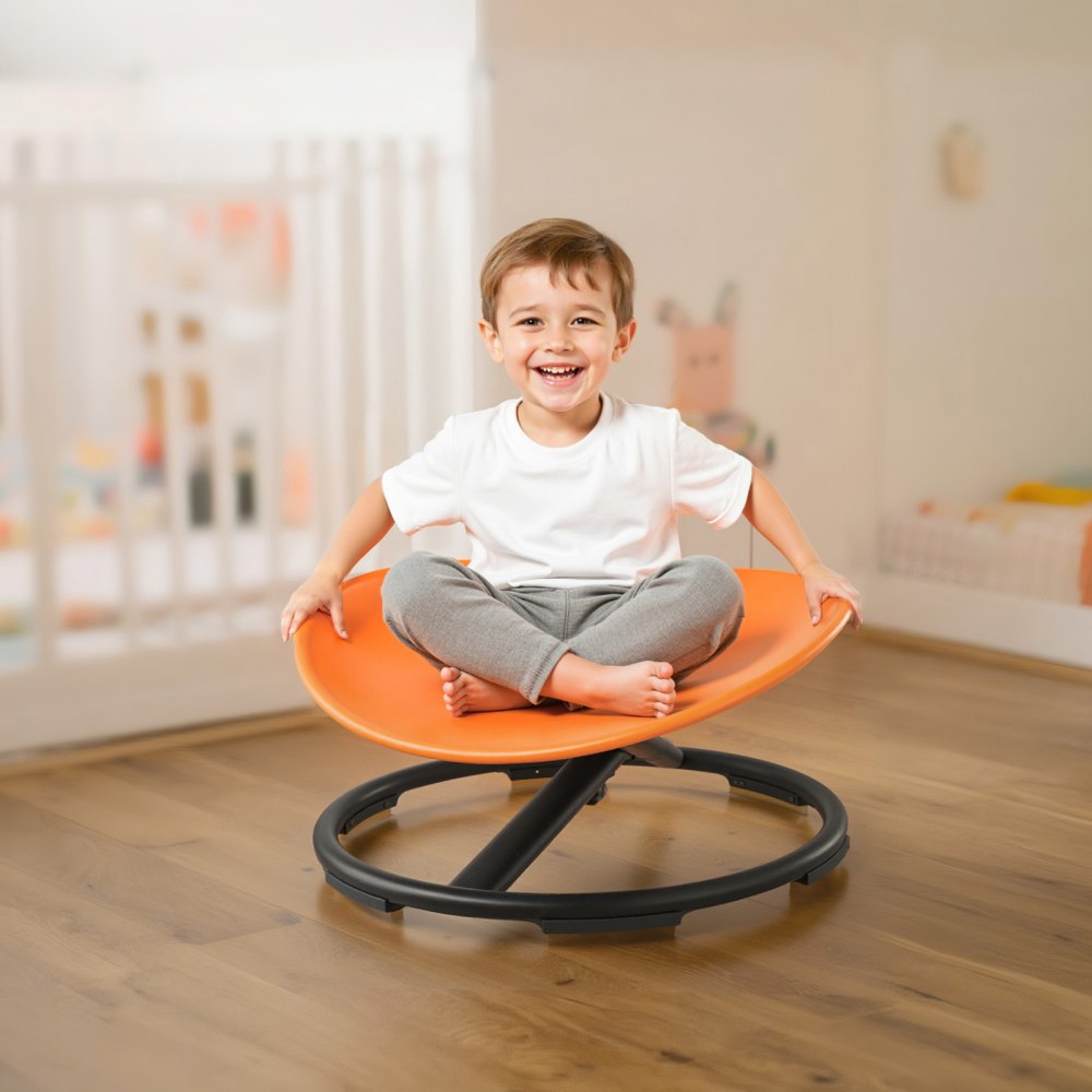 VEVOR Kids Swivel Chair, 220 lbs Capacity, Sensory Spinning Chair, Autistic Kids Sensory Toy Seat with Non-Slip Metal