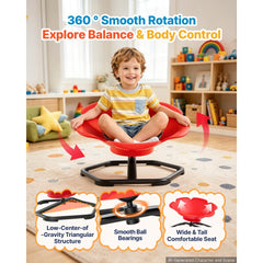 VEVOR Spinning Chair for Autistic Kids Ages 3-12 Autism Sensory Toy 220 LBS, Sit and Spin Swivel Seat for Children