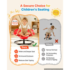 VEVOR Spinning Chair for Autistic Kids Ages 3-12 Autism Sensory Toy 220 LBS, Sit and Spin Swivel Seat for Children