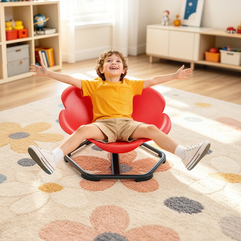 VEVOR Spinning Chair for Autistic Kids Ages 3-12 Autism Sensory Toy 220 LBS, Sit and Spin Swivel Seat for Children