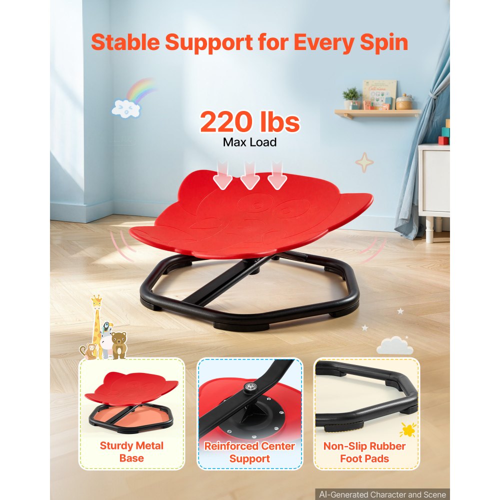 VEVOR Spinning Chair for Autistic Kids Ages 3-12 Autism Sensory Toy 220 LBS, Sensory Swivel Seat Products for Children