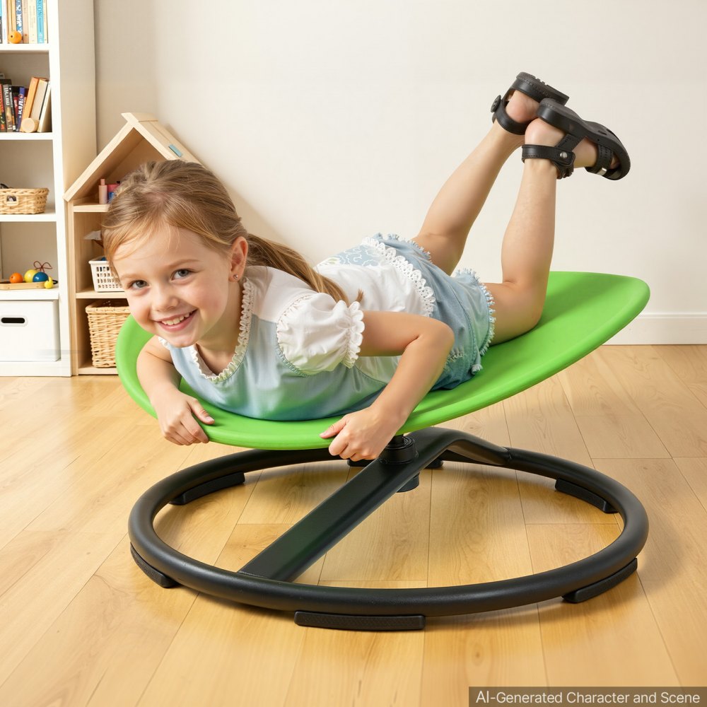 VEVOR Spinning Chair for Autistic Kids Ages 3-12 Autism Sensory Toy 220 LBS, Swivel Seat for Children ADHD, Training