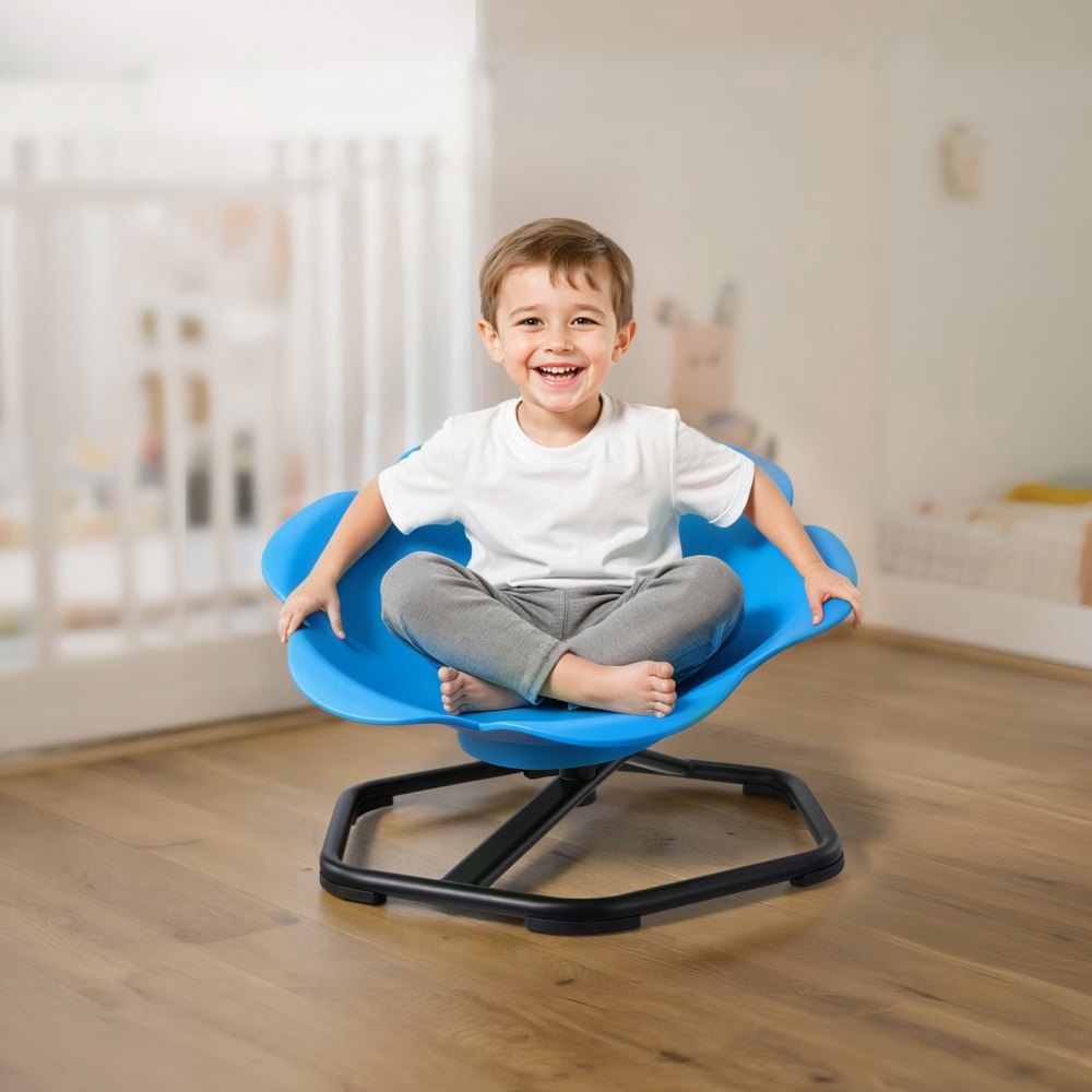 VEVOR Kids Swivel Chair, 220 lbs Capacity, Cylinder Shape Sensory Spinning Chair, Autistic Kids Sensory Toy Seat with