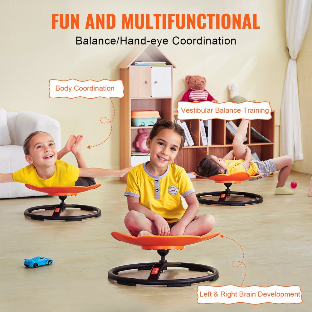 VEVOR Elephant Kids Swivel Chair, 220 LBS Capacity, 360° Spinning Chair, Autistic Kids Sensory Toy Chair with Non-Slip
