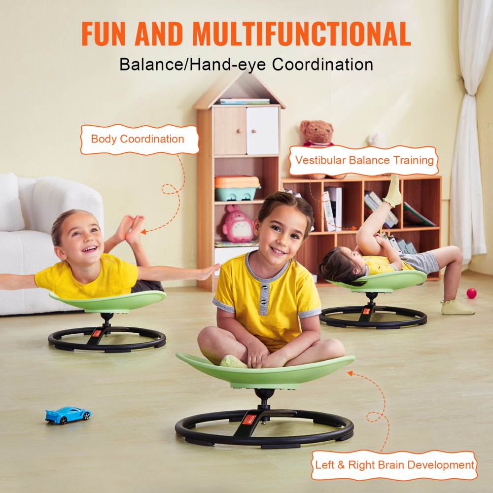 VEVOR Kids Swivel Chair, 220 LBS Capacity, Sensory Spinning Chair, Autistic Kids Sensory Toy Chair with Non-Slip Metal