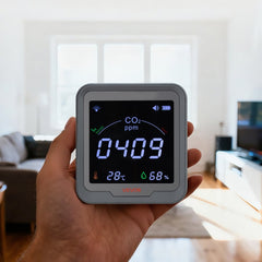 VEVOR Carbon Dioxide Monitor, CO2 Controller with Temperature and Humidity Display, NDIR Sensor Carbon Dioxide