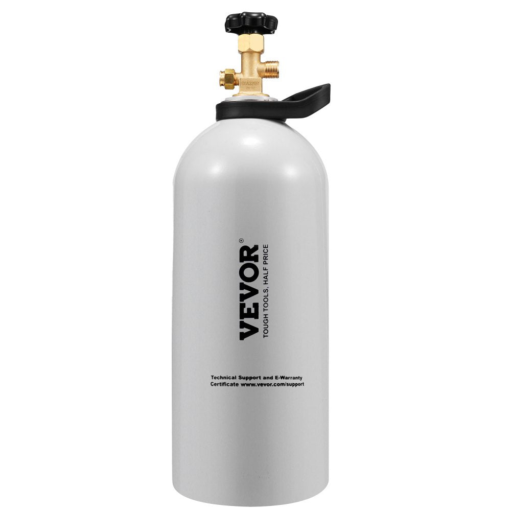 VEVOR CO2 Tank, 10 lbs New Aluminum Alloy Cylinder, CO2 Air Tank with Light Spray Coating, CGA320 Valve, Handle &