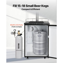 VEVOR CO2 Tank, 15 lbs New Aluminum Alloy Cylinder, CO2 Air Tank with Light Spray Coating, CGA320 Valve, Handle &