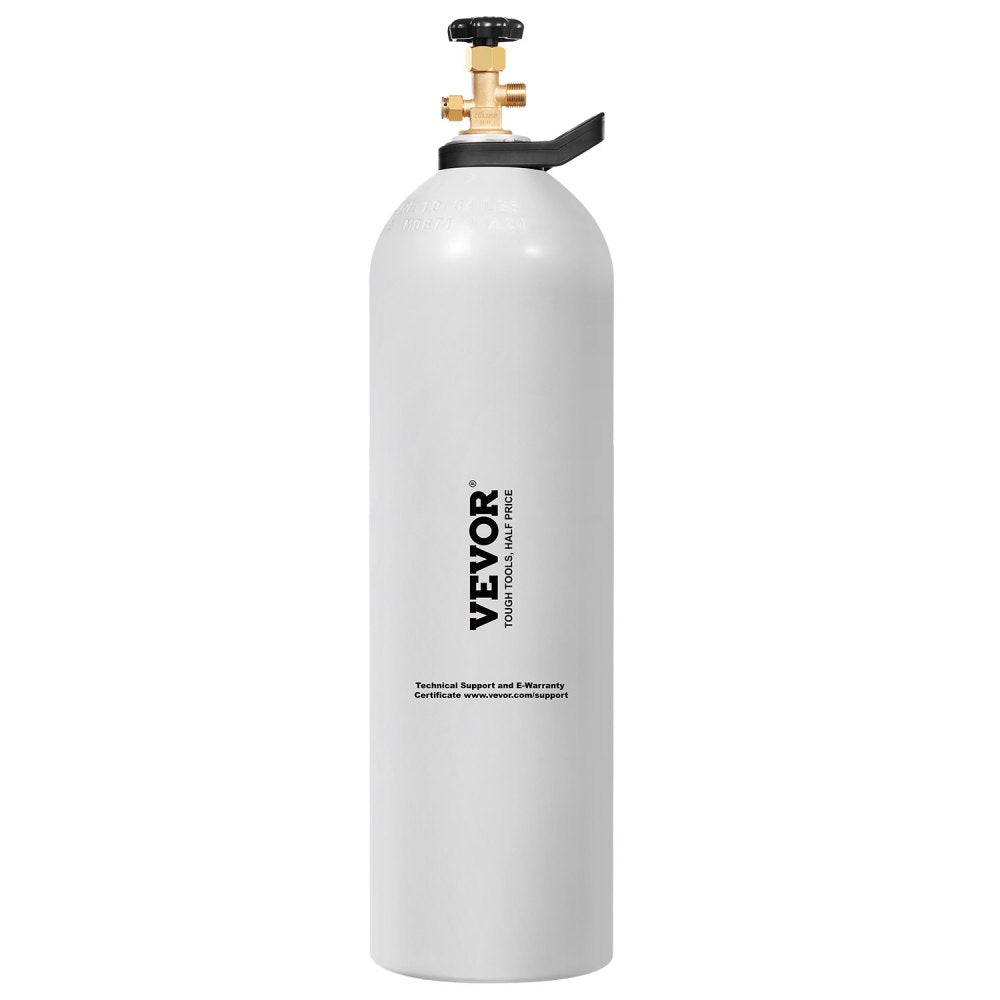 VEVOR CO2 Tank, 15 lbs New Aluminum Alloy Cylinder, CO2 Air Tank with Light Spray Coating, CGA320 Valve, Handle &