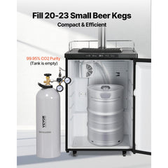 VEVOR CO2 Tank, 20 lbs New Aluminum Alloy Cylinder, CO2 Air Tank with Spray Coating, CGA320 Valve, Handle & Adjustable