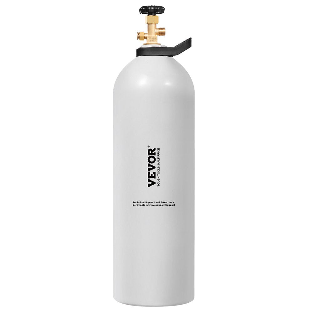 VEVOR CO2 Tank, 20 lbs New Aluminum Alloy Cylinder, CO2 Air Tank with Spray Coating, CGA320 Valve, Handle & Adjustable