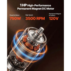 VEVOR Food Waste Garbage Disposal, 1HP 3500RPM DC Motor, Continuous Feed Kitchen Sink Garbage Disposer, EZ Connect Food