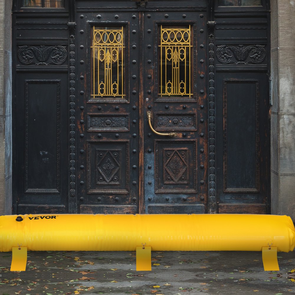 VEVOR Flood Barrier, 12 ft Length x 12 in Height Sandbag Alternative, Water Barrier for Flooding with Great Waterproof