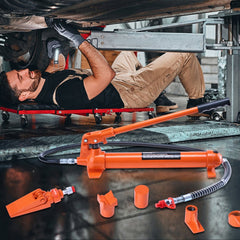 VEVOR 12 Ton Porta Power Kit, Portable Hydraulic Jack with 4.6 ft/1.4 m Oil Hose, Auto Body Frame Repair Kit with