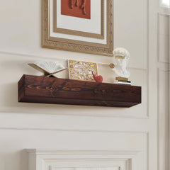 VEVOR Fireplace Mantel, 60" x 8" x 6", 50 lbs Weight Capacity, Natural Wood Mantel for Over Fireplace, Wall Mounted