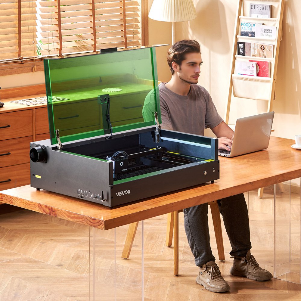 VEVOR Laser Engraver, 20W, Laser Engraving and Cutting Machine with Enclosure Camera, Laser Cutter, 36000 mm/min, 19.7