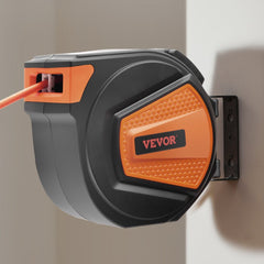 VEVOR Retractable Air Hose Reel, 3/8IN x 65FT Hybrid Air Hose Max 300PSI, Air Compressor Hose Reel Auto-Rewind with 6.6