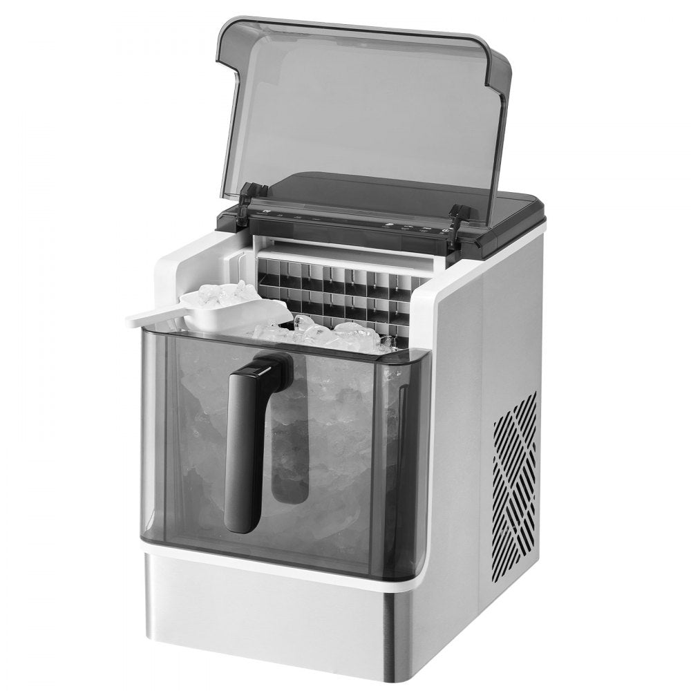VEVOR Countertop Ice Maker, 32 Cubes Ready in 15 Mins, 46lbs in 24Hrs, Self-Cleaning Portable Ice Maker with Convenient