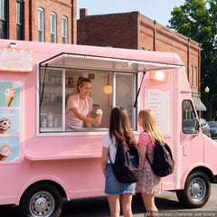 VEVOR Concession Window 60x36 in Aluminum Alloy Frame Service Window, for Food Truck, Up to 85 Degrees Stand Serving