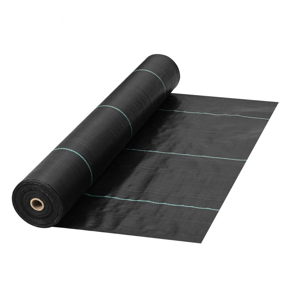 VEVOR Weed Barrier, 5.8oz Landscape Fabric, 4ft x 300ft Cover Mat Heavy Duty Woven Grass Control Geotextile for Garden