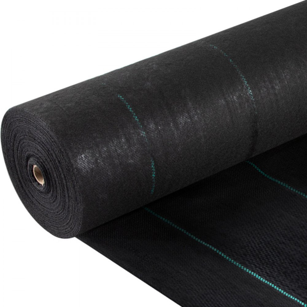 VEVOR Weed Barrier Landscape Fabric, 5 x 250 ft, 5 Oz Premium Woven Ground Cover Heavy Duty PP Material & Easy Setup