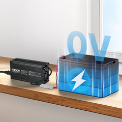 VEVOR 12V 20A Lithium Battery Charger, 14.6V, AC-DC LiFePO4 Smart Charger, with Anderson Connector, LED Indicator, 0V