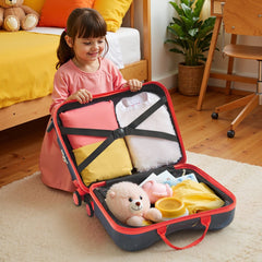 VEVOR Ride-on Luggage, 26 L Capacity, 18 Inches Tow Along Toddler Carry on Luggage with Wheels, Adjustable Shoulder