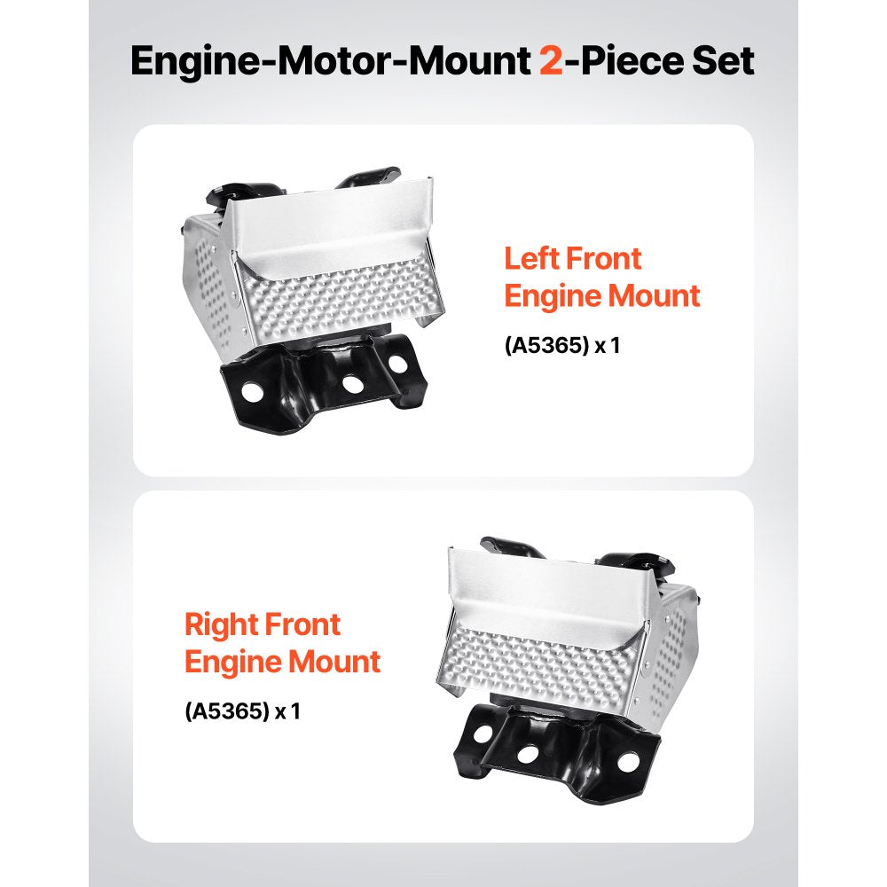 VEVOR Engine Motor Mount Kit Replacement, Set of 2, Compatible with 2007-2013 Chevrolet Silverado 1500 5.3L V8, Replace