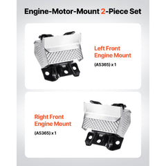 VEVOR Engine Motor Mount Kit Replacement, Set of 2, Compatible with 2007-2013 Chevrolet Silverado 1500 5.3L V8, Replace