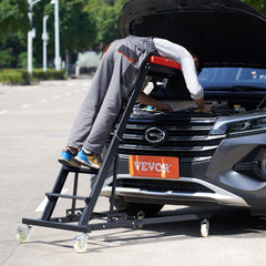 VEVOR Automotive Top Creeper, with Adjustable Height 48" to 76", 400 LBS Capacity High Creeper, 4 Swivel Caster Wheels
