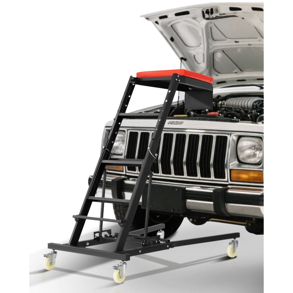 VEVOR Automotive Top Creeper, Engine Creeper 42.5"-64.8", 400 LBS Capacity High Top Creeper, 4 Swivel Caster Wheels