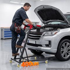 VEVOR Top Automotive Creeper 48"- 64" Adjustable High Top Engine Creeper, Easy Folding, 400LBS Heavy-Duty Steel