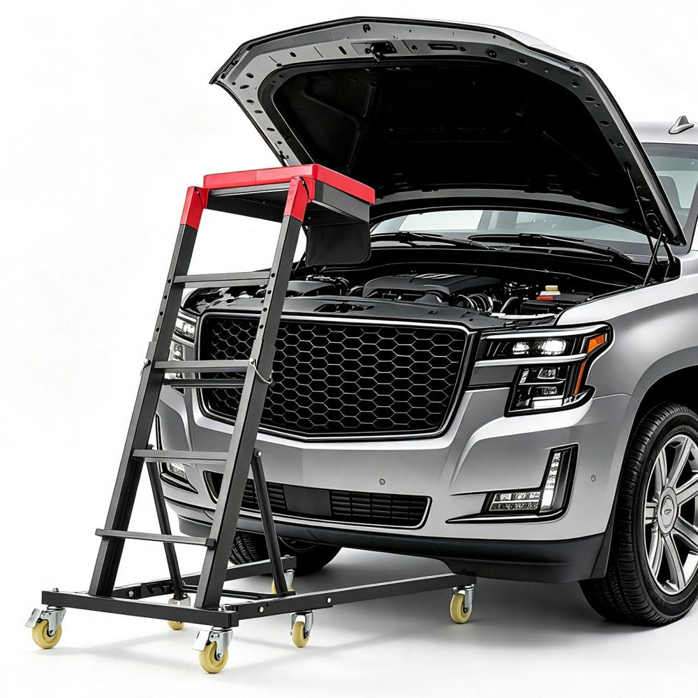 VEVOR Top Automotive Creeper 48"- 64" Adjustable High Top Engine Creeper, Easy Folding, 400LBS Heavy-Duty Steel