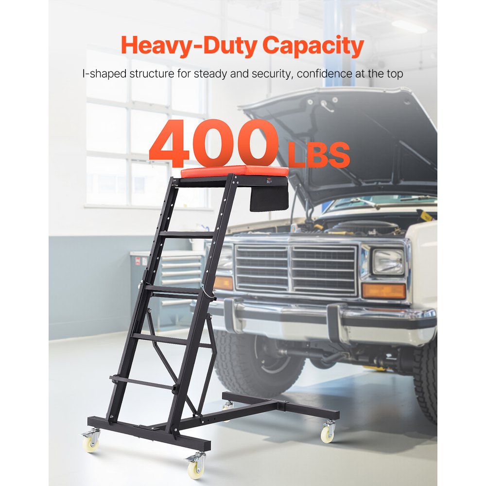 VEVOR Top Automotive Creeper, Engine Creeper with Adjustable Height 45.7" to 66.3", 400 LBS Capacity High Creeper, 4