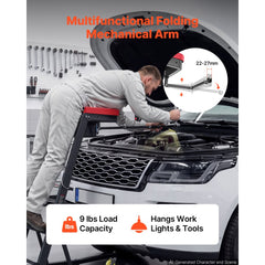 VEVOR Top Automotive Creeper 48"-64" Adjustable with Folding Mechanical Arm, Foldable High Top Engine Creeper, 400LBS