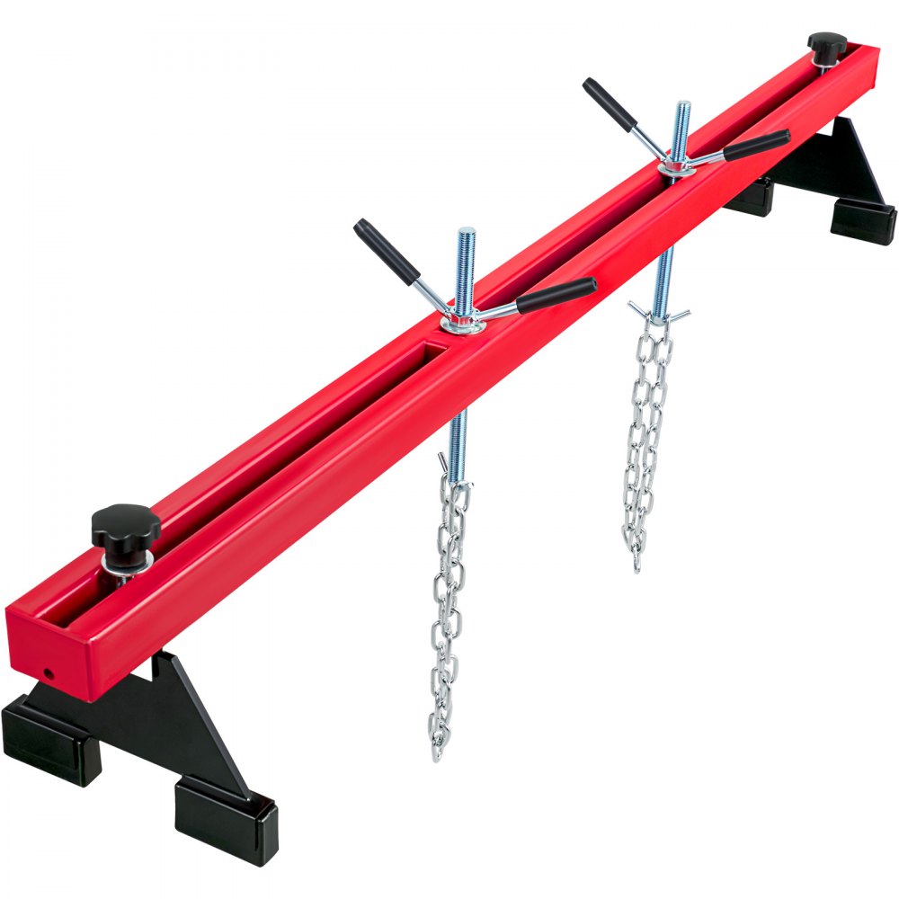 VEVOR Engine Support Bar 1100 Lbs Capacity Engine Transverse Bar Engine Hoist 2 Point Lift Holder Hoist Dual Hooks