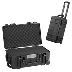 VEVOR Weatherproof Hard Case, Heavy Duty Protective Dry Box Case with Pre-cut Foam, Wheels & Retractable Pull Handles