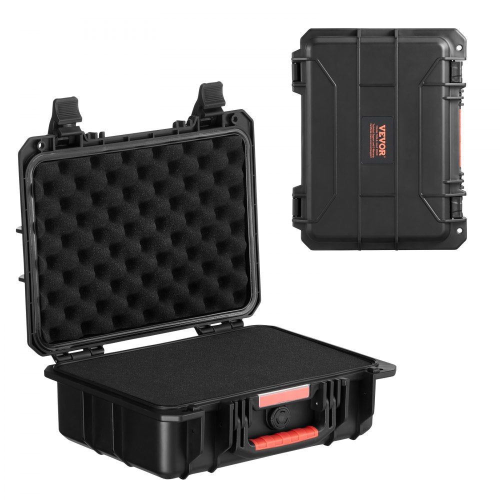 VEVOR Weatherproof Hard Case, Heavy Duty Protective Dry Box Case with Pre-cut Foam, and Retractable Pull Handles for