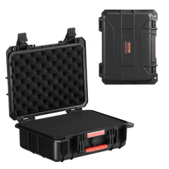 VEVOR Weatherproof Hard Case, Heavy Duty Protective Dry Box Case with Pre-cut Foam, and Retractable Pull Handles for