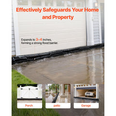 VEVOR Flood Barrier, 8 Pack, 1.6 x 1.4 ft Flood Bags Activated by Water, Water Absorbent Barrier, Sandless Sandbags