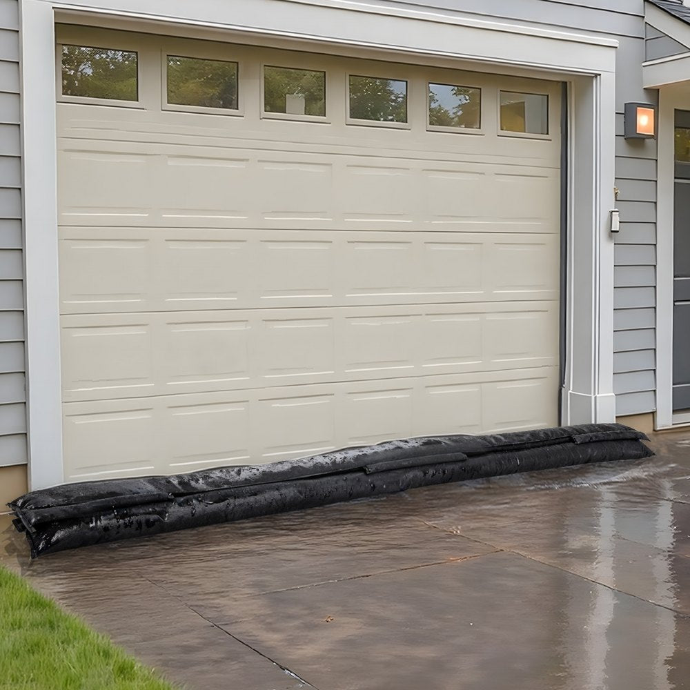 VEVOR Flood Barrier, 8 Pack, 10 x 0.7 ft Flood Bags Activated by Water, Water Absorbent Barrier, Sandless Sandbags