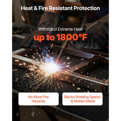 VEVOR Carbon Felt Welding Blanket, 40" x 40" Flame Retardant Welding Blanket, Up to 1800°F Heat Resistant Safety
