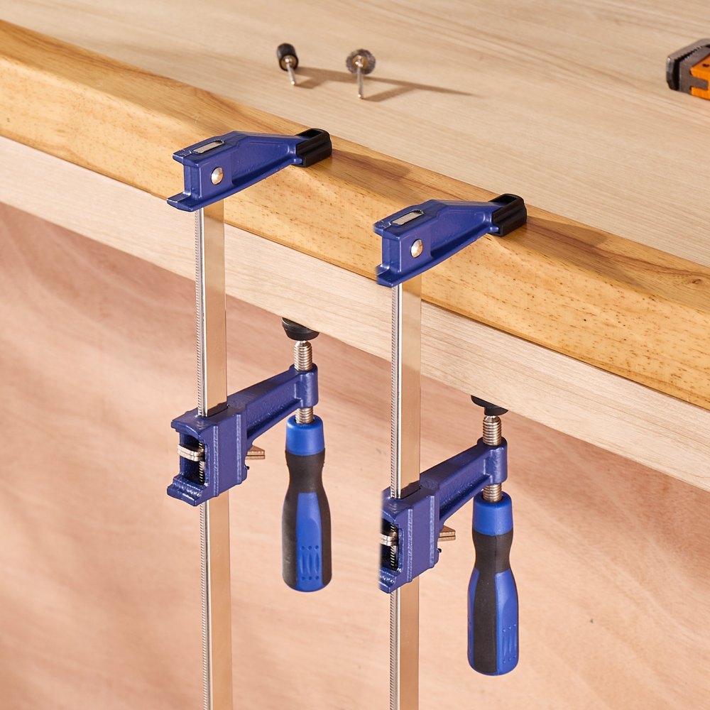 VEVOR Bar Clamps for Woodworking, 2-Pack 36 inch Opening, Lockable F-Clamp with 600 lbs Load Limit, 2-1/2 inch Depth