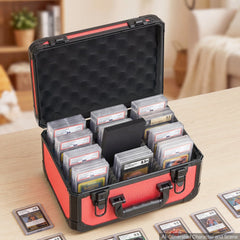 VEVOR Graded Card Case 3 Row 96 PSA Slab Storage Box with Secure Lock, Baseball Sports Trading Cards Holder Collector