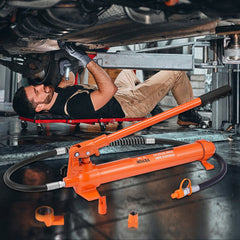 VEVOR 10 Ton Porta Power Kit, Hydraulic Ram with Pump, Car Jack with 4.6 ft/1.4 m Oil Hose, Bent Frame Repair Tool with