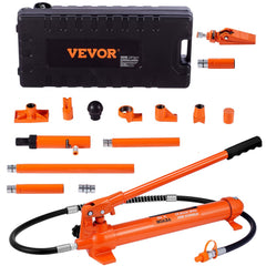 VEVOR 10 Ton Porta Power Kit, Hydraulic Ram with Pump, Car Jack with 4.6 ft/1.4 m Oil Hose, Bent Frame Repair Tool with