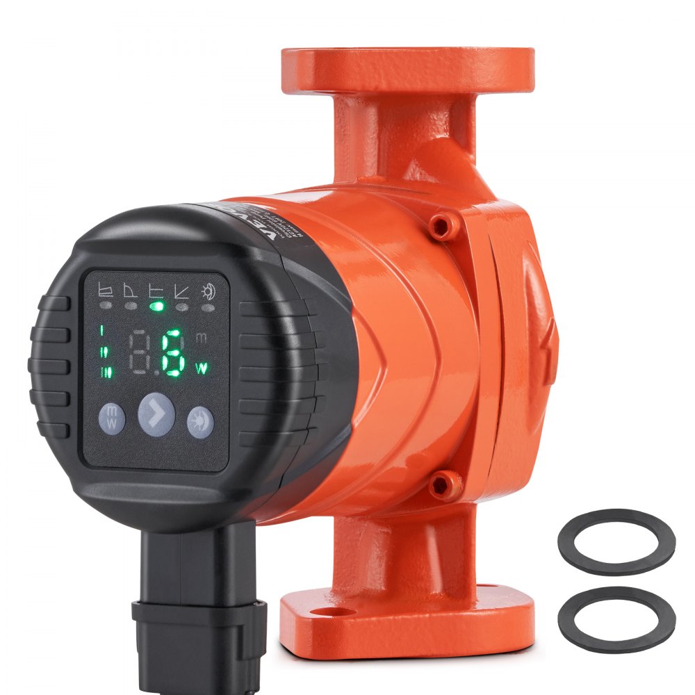 VEVOR E007-2F2 Hot Water Recirculating Pump, 110V, 42W 16 GPM High Efficiency Circulator Pump, EMC Automatic Hot Water