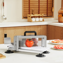 VEVOR Commercial Tomato Slicer, 1/4 inch Tomato Cutter Slicer, Stainless Steel Heavy Duty Tomato Slicer Machine, Manual