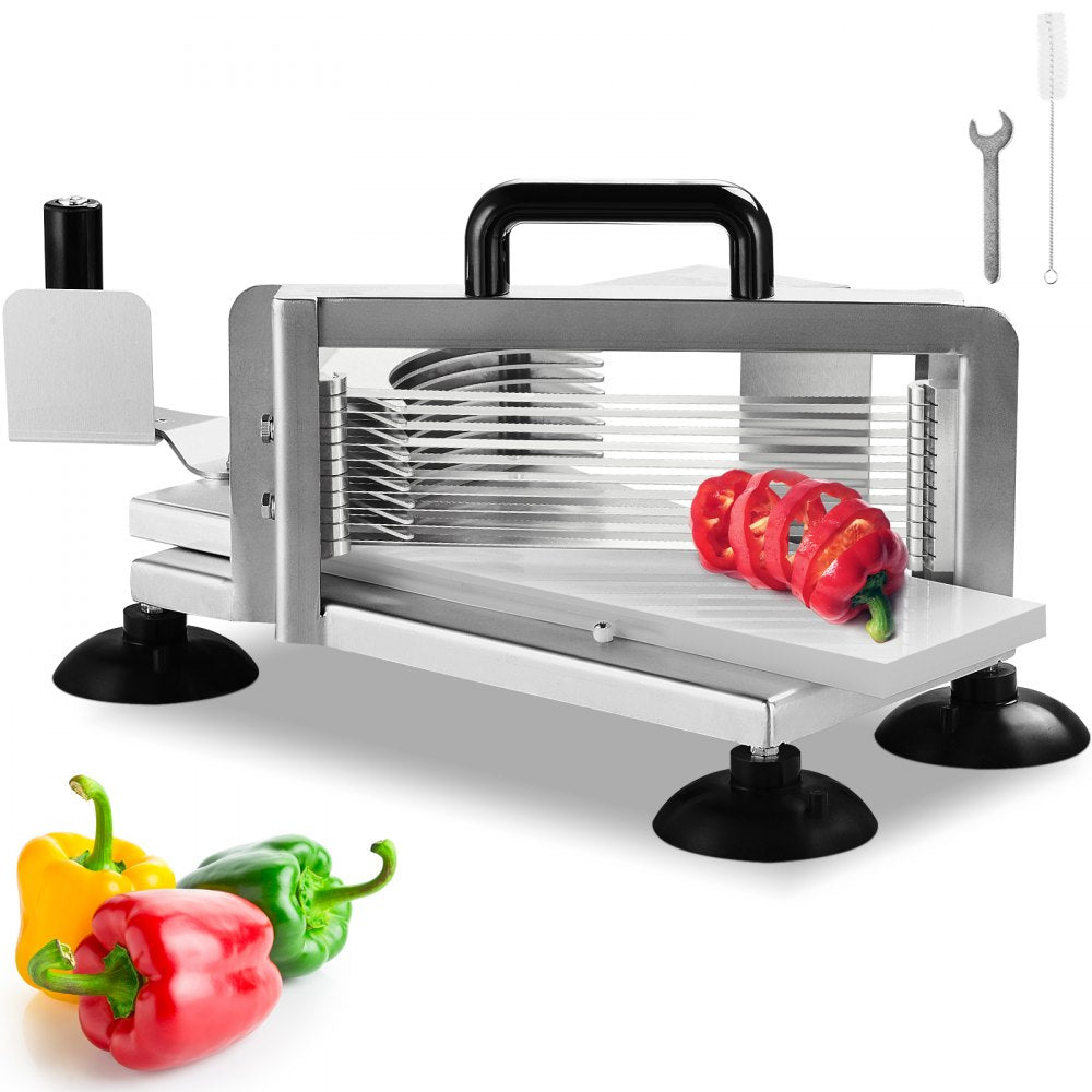 VEVOR Commercial Tomato Slicer, 1/4 inch Tomato Cutter Slicer, Stainless Steel Heavy Duty Tomato Slicer Machine, Manual