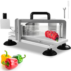 VEVOR Commercial Tomato Slicer, 1/4 inch Tomato Cutter Slicer, Stainless Steel Heavy Duty Tomato Slicer Machine, Manual